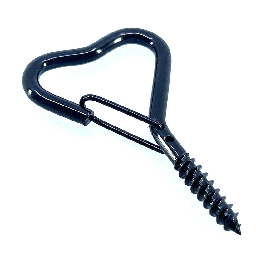 Okrasné oko s vrutom v tvare srdca - čierne