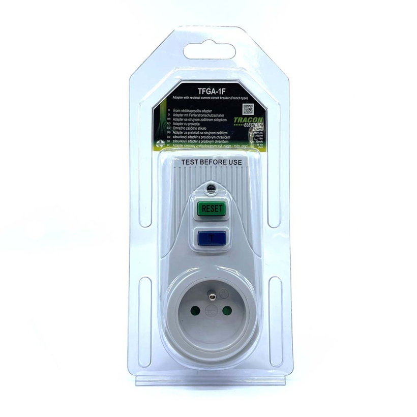 Zásuvkový adaptér s prúdovým chráničom 16A