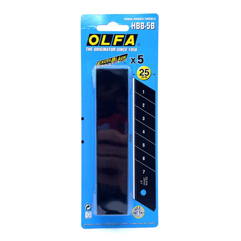 Brity do olamovacieho noža čierne 25mm