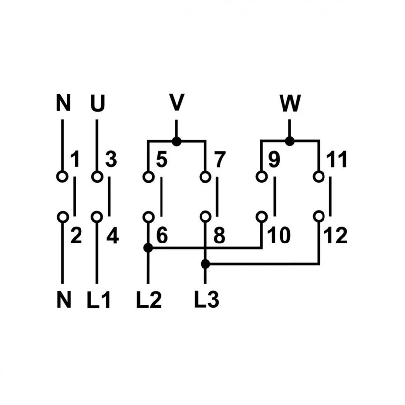 Reverzačný vačkový prepínač 32A