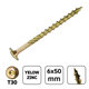Vrut konštrukčný s tanierovou hlavou TX30 6x50mm