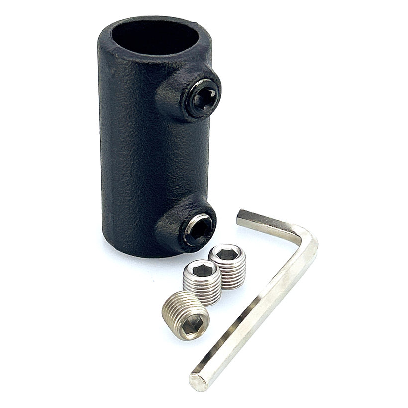 Rúrkový konektor 27 mm - čierny