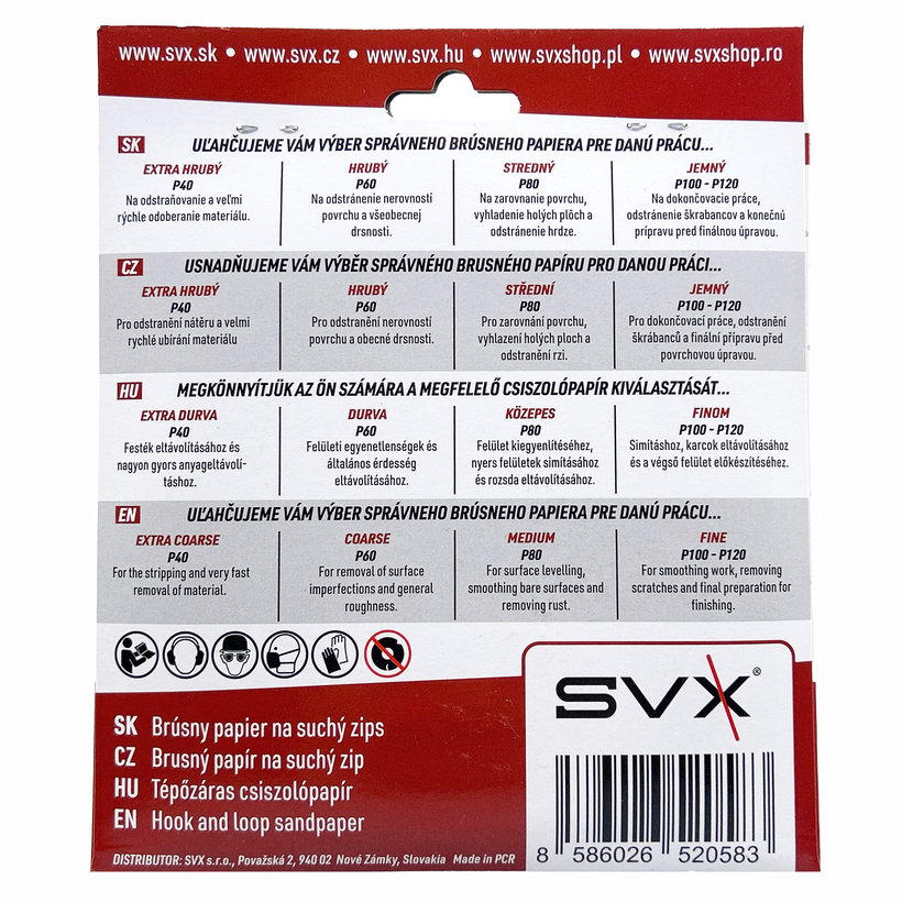 Brúsny papier na suchý zips - kruh 125 mm P120 - 10 ks