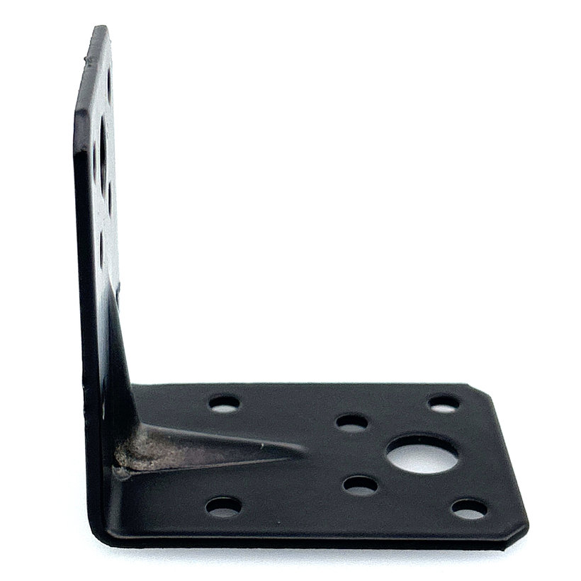 Uholník s prelisom - čierny 10ks 60x60x45x2mm