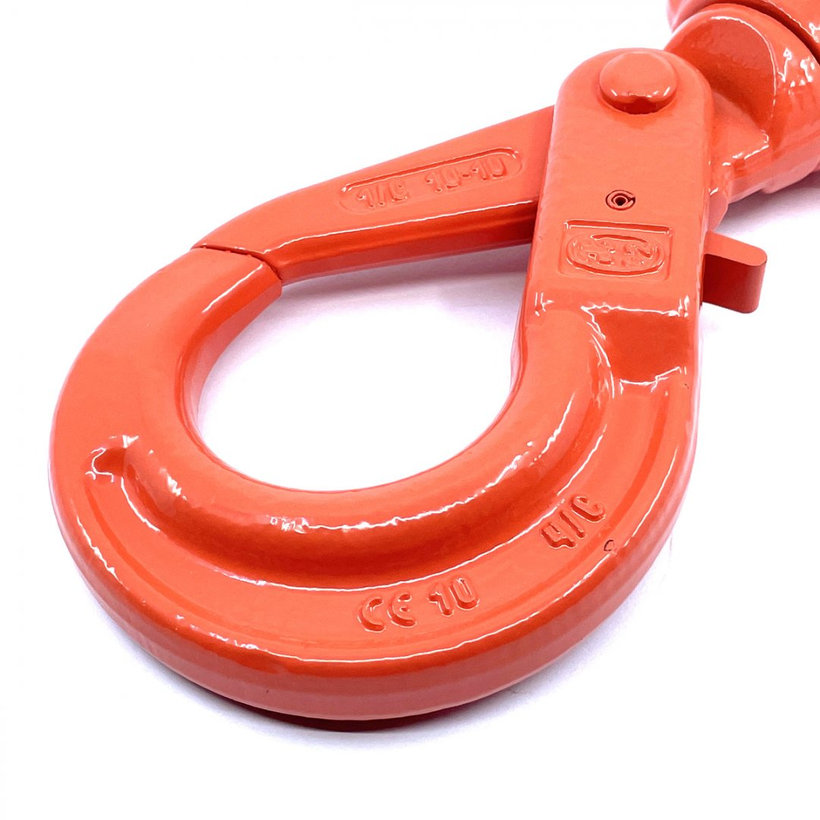 Samozaisťovací otočný hák tr 100 oranžový 6mm