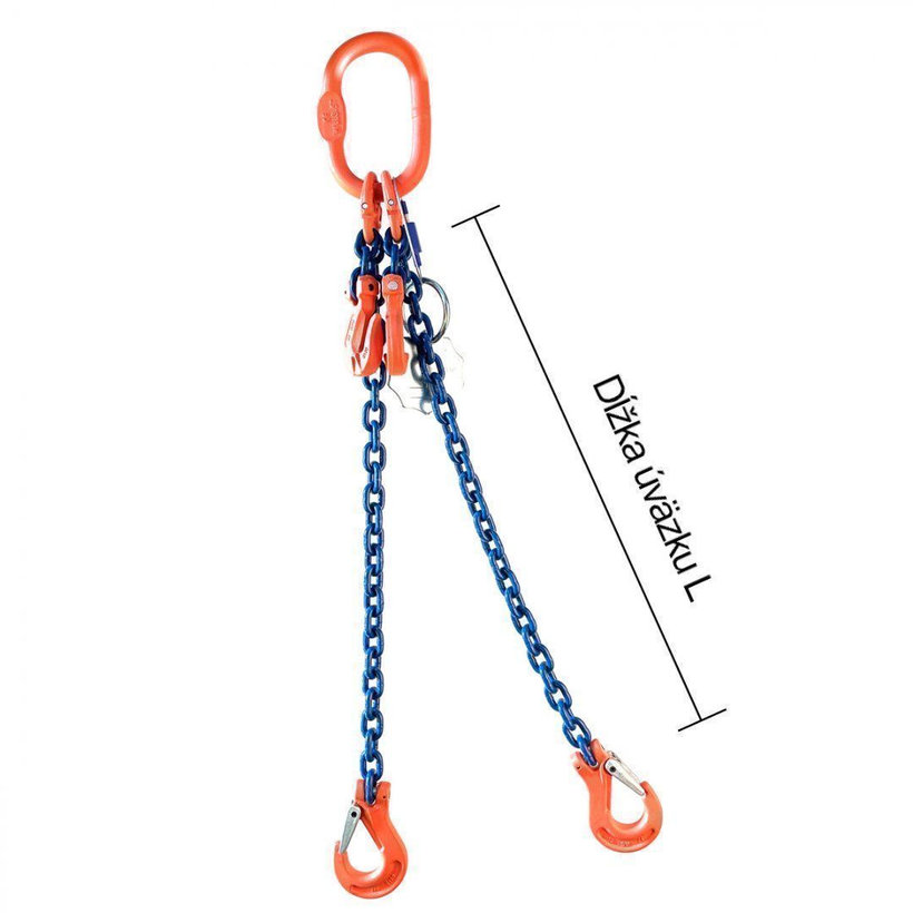 Reťazový záves oko-2 hák tr 100 so skracovačom (1 m, 9500/6700 kg, 13 mm)