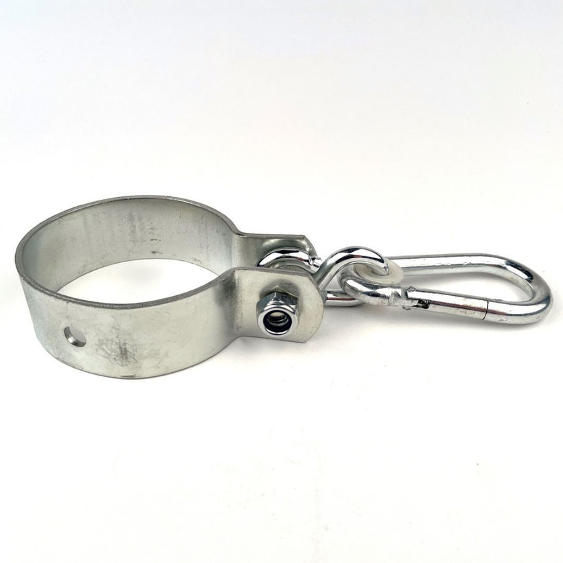 Objímka hojdačková s karabínou zn 120mm