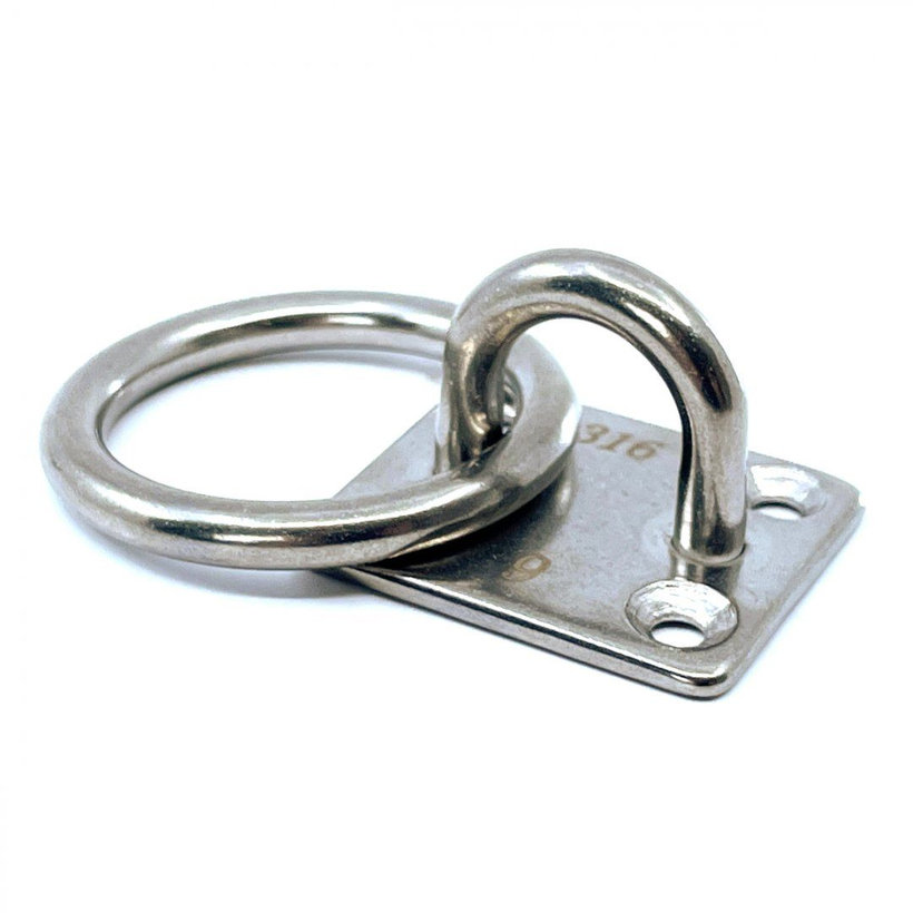 Nerezová doska s okom a krúžkom 35x40mm