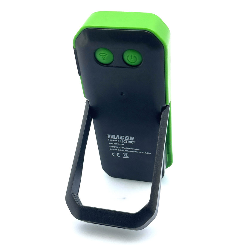 Akumulátorová ručná LED lampa s reproduktorom Bluetooth