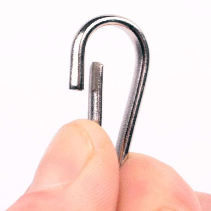 Pružinová karabínka s obrtlíkom zn 50mm