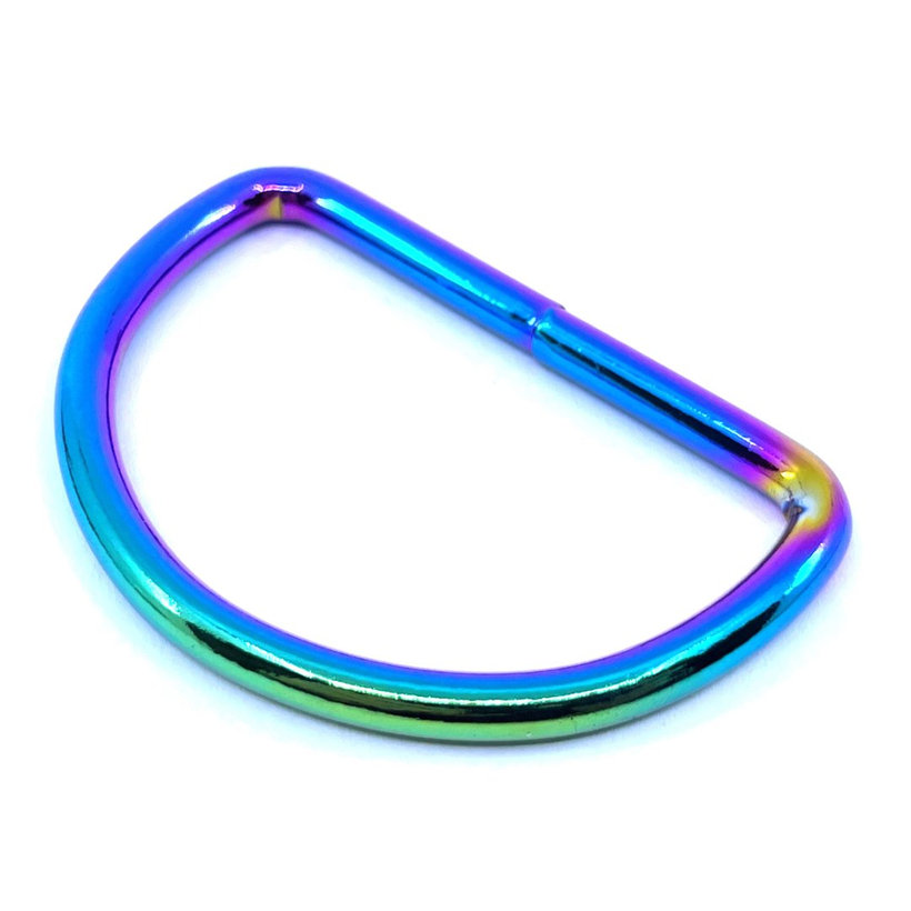Krúžok zváraný tvar D dúhový 3x16mm