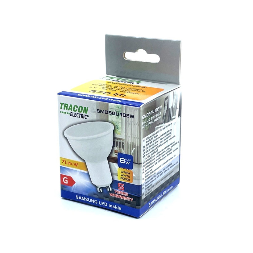 LED žiarovka GU10 - teplá - s chipom