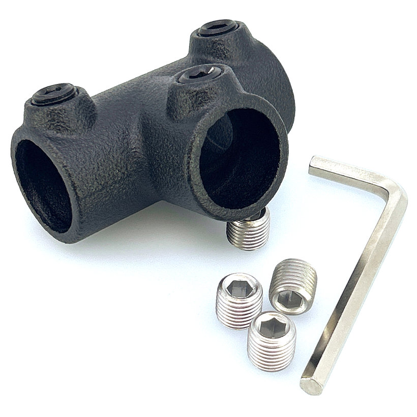 Spojovací článok tvar T 27 mm - čierny