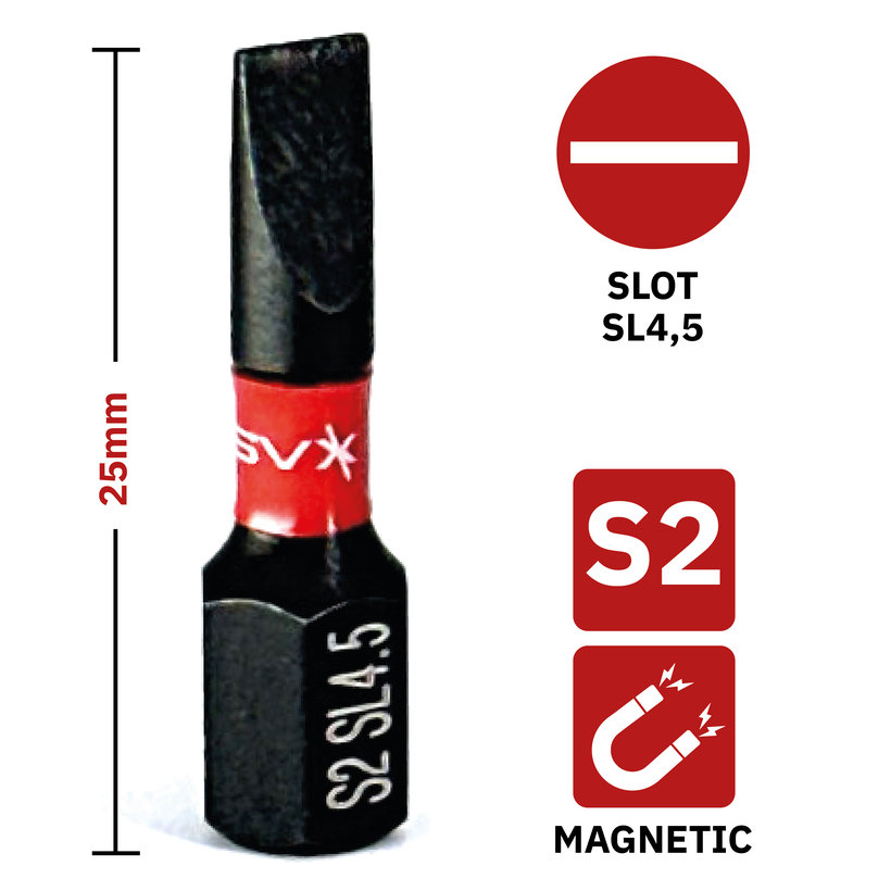 Bit magnetický SL4,5x25 mm