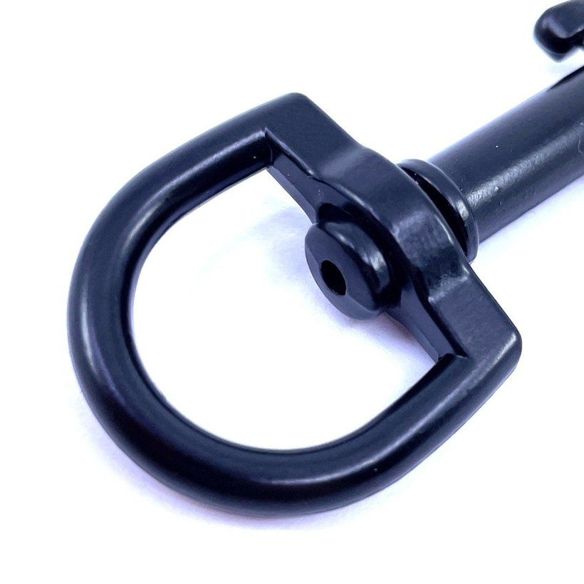 Karabína otočná čierna 80x20mm