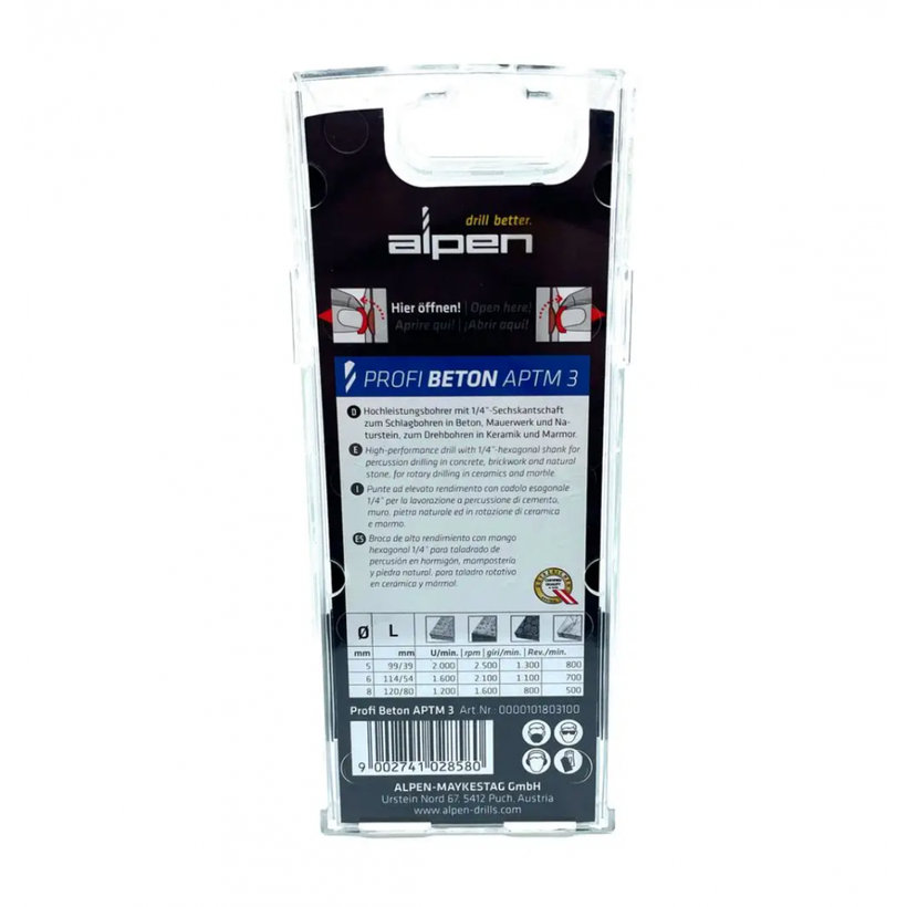 Sada vrtákov do betónu APTM3-3dielna