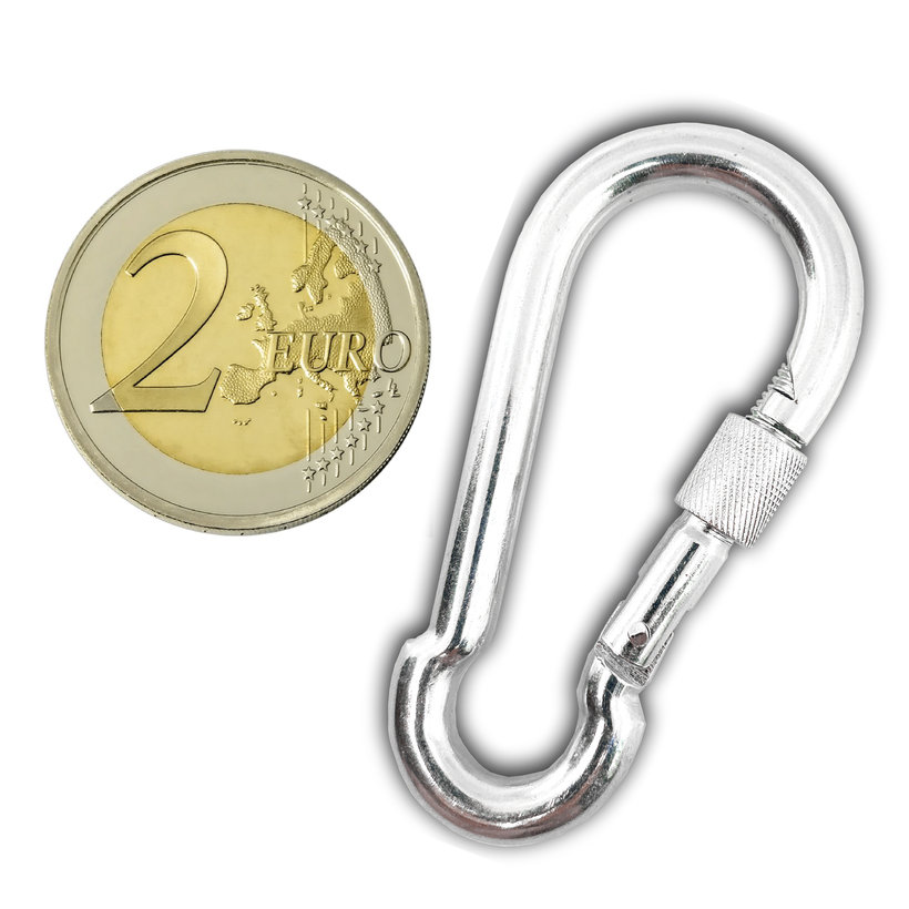 Karabína so zabezpečovacou maticou pozinkovaná 5mm