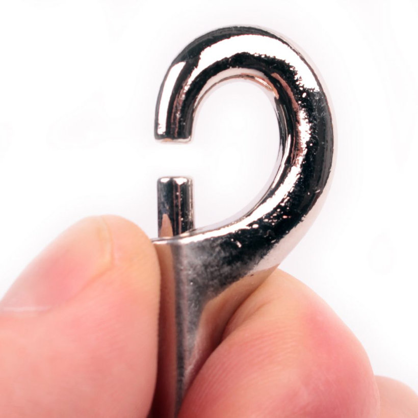 Karabína na kľúče s oválnou hlavou poniklovaná 13x73mm