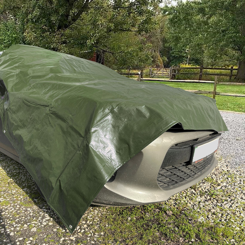 Plachta zakrývacia 5x8m tmavá zelená 65g/m²