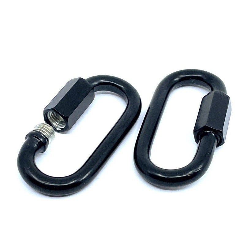 Karabína s maticou čierna 10mm