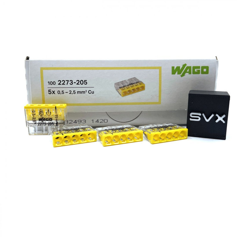 Spojovacia svorka bezskrutková - 5 vodičov