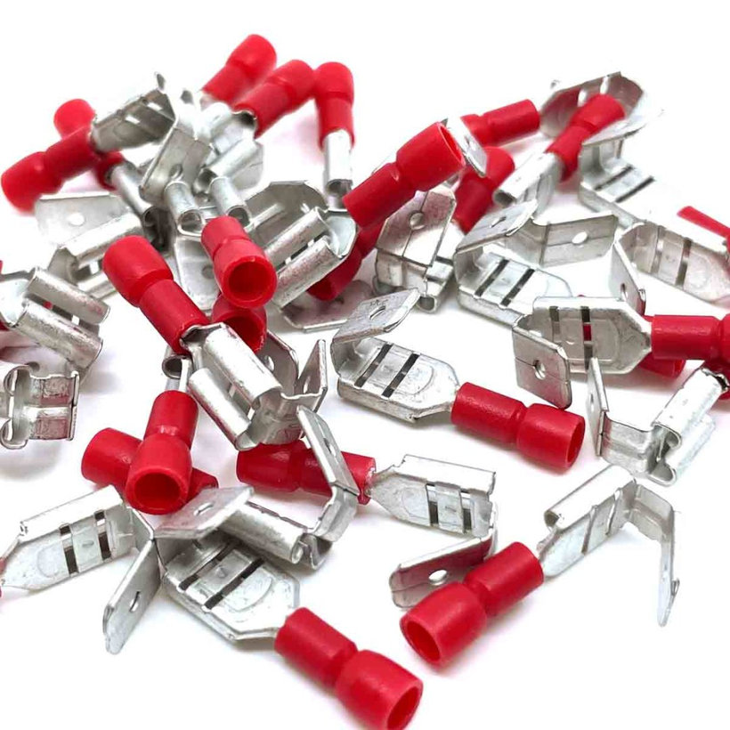 Izolované Cu lisovacie rozbočovače ploché červené 1,5mm²