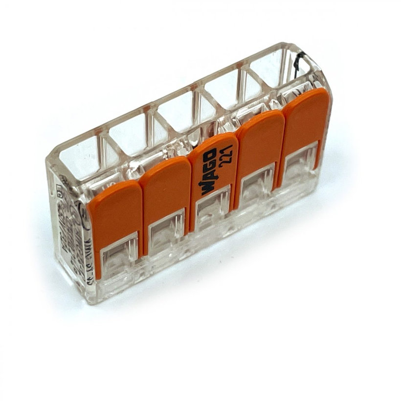 Svorka bezskrutková s páčkou - 5 vodičov