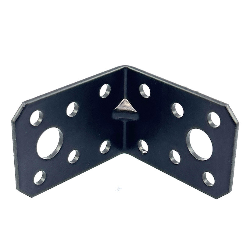 Uholník s prelisom - čierny 10ks 50x50x35x2mm