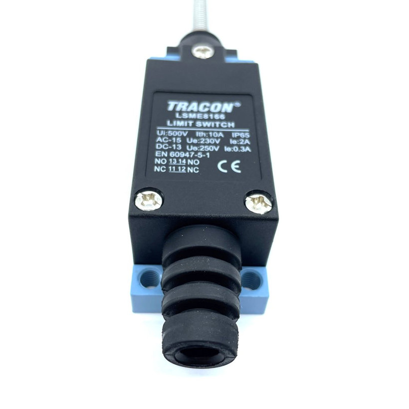 Koncový spínač s pružinovou pákou a plastovou koncovkou