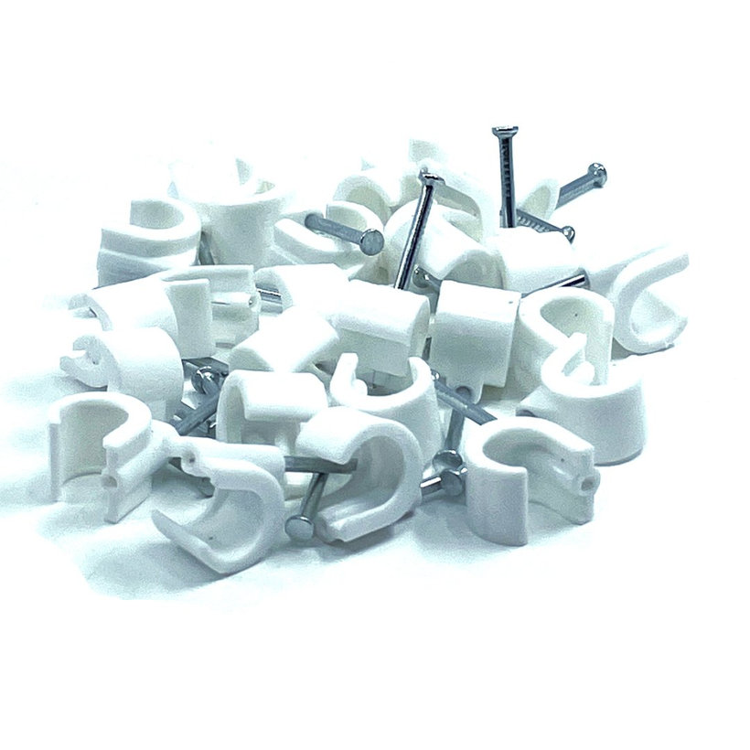 Kabelážna príchytka oválna biela 5-7mm