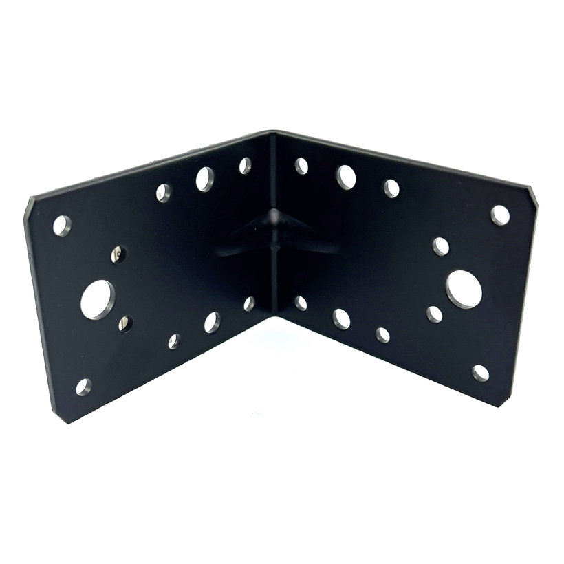 Uholník s prelisom - čierny 10ks 90x90x65x2,5mm