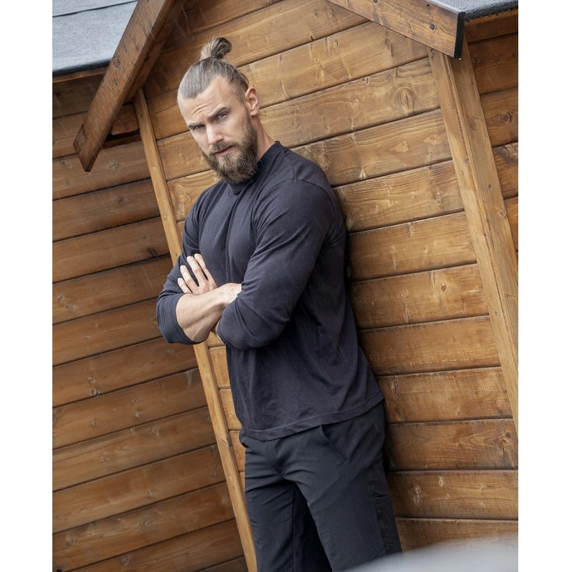 Tričko CUBA s dlhým rukávom čierne H13017 - XL