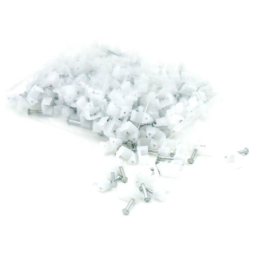 Kabelážna príchytka štvorcová biela 9mm