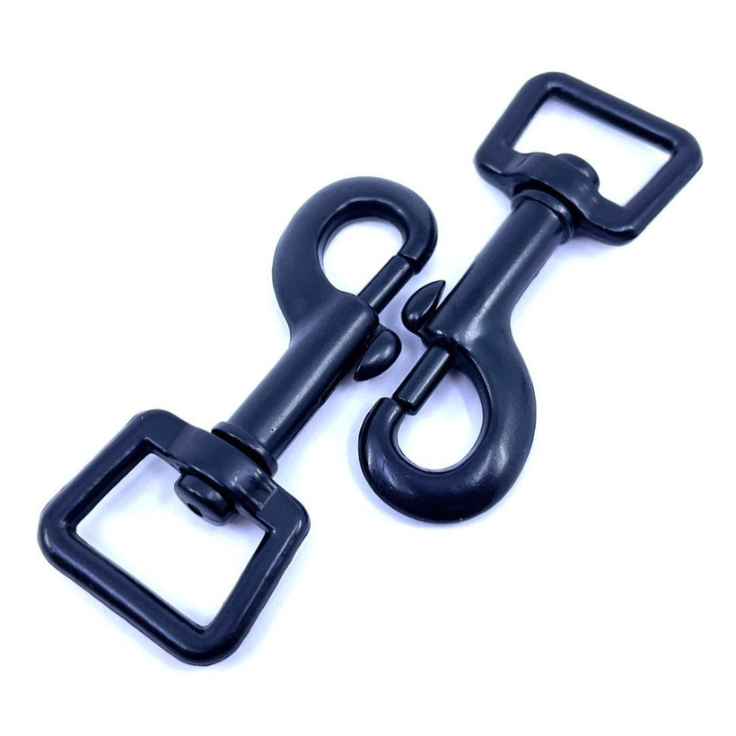 Karabína otočná čierna 66x19mm