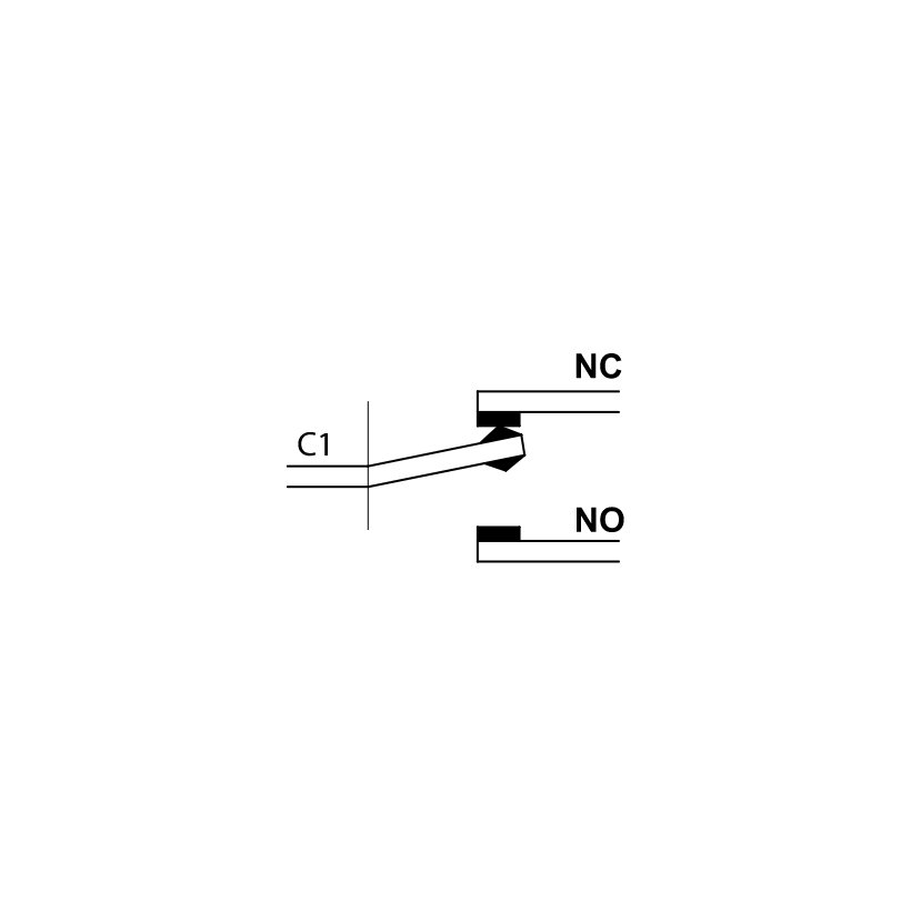 Mikrospínač s plastovým čapom