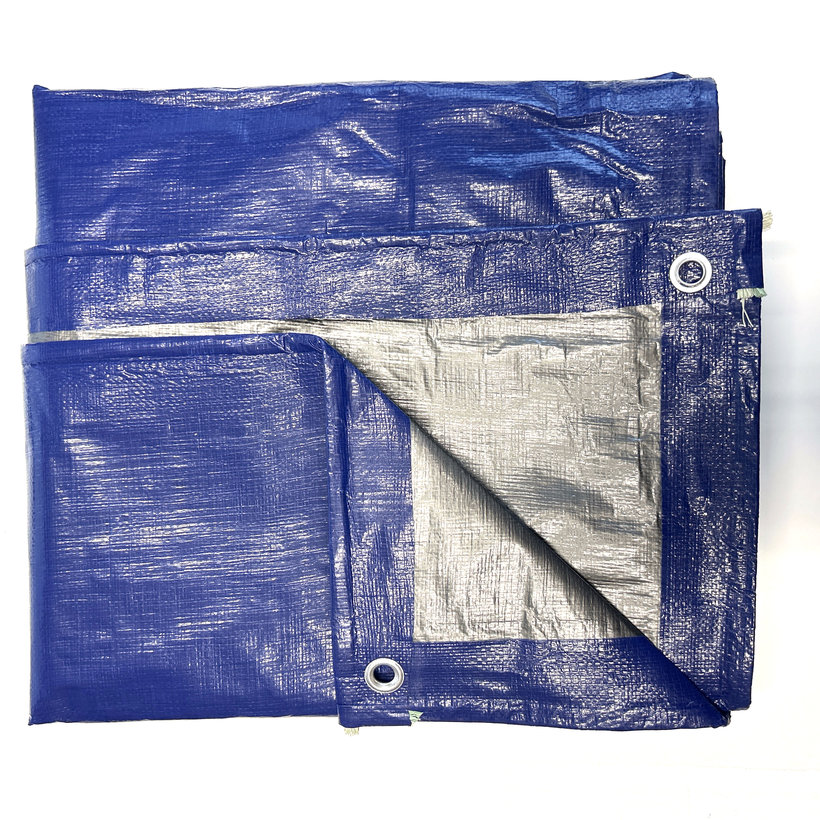 Plachta zakrývacia 2x8m modro-strieborná 200g/m²