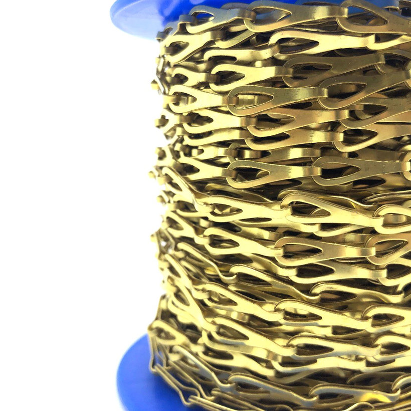 Reťaz patentná lesklá mosadz A 0,3mm