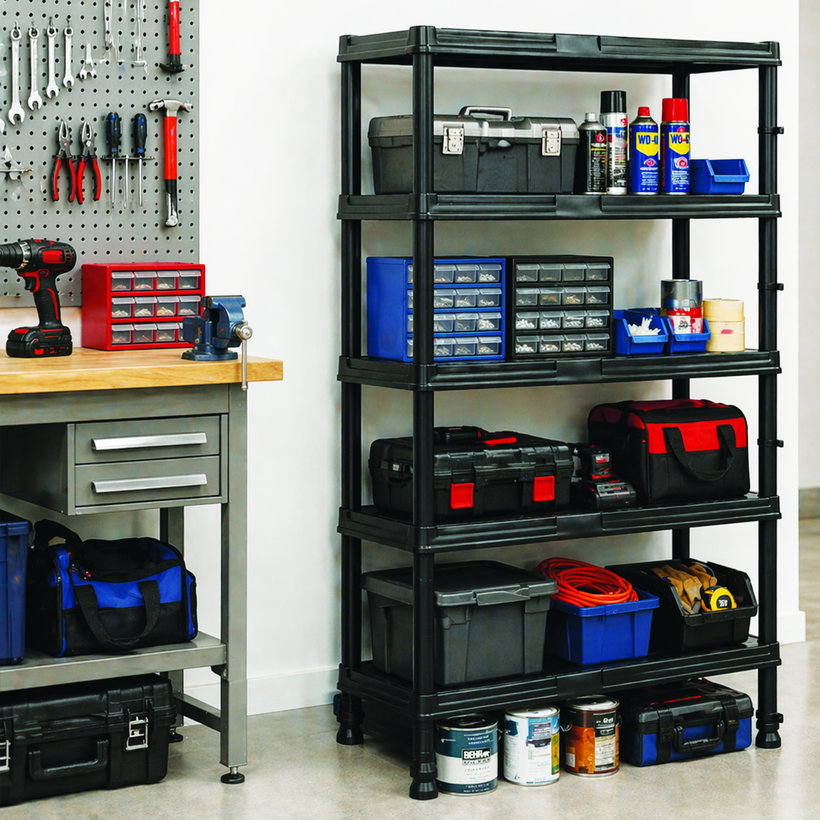 Plastový regál 74x32x134cm - 5 políc