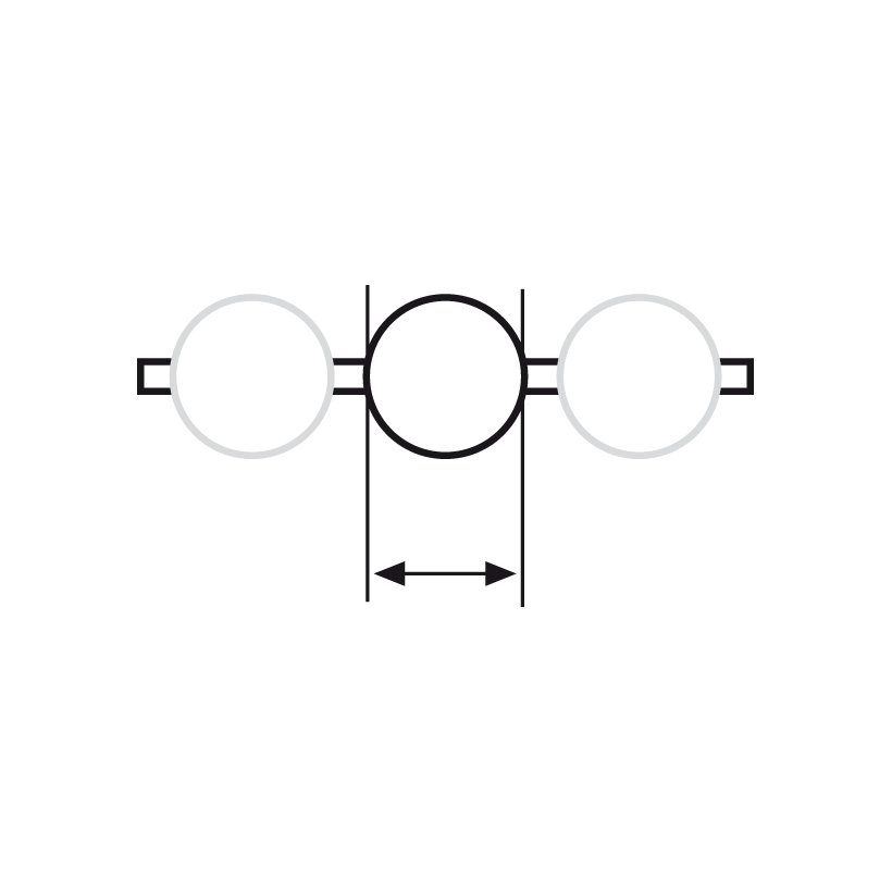 Reťaz guličková žltý zinok 3,6mm