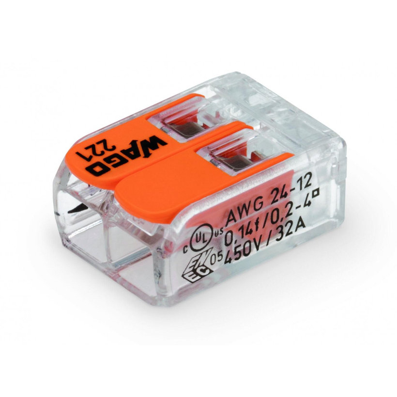 Svorka bezskrutková s páčkou - 2 vodiče