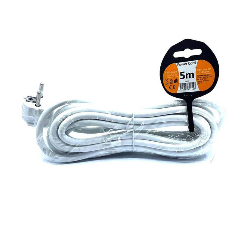 Flexo šnúra 5m 3x1,5 biela