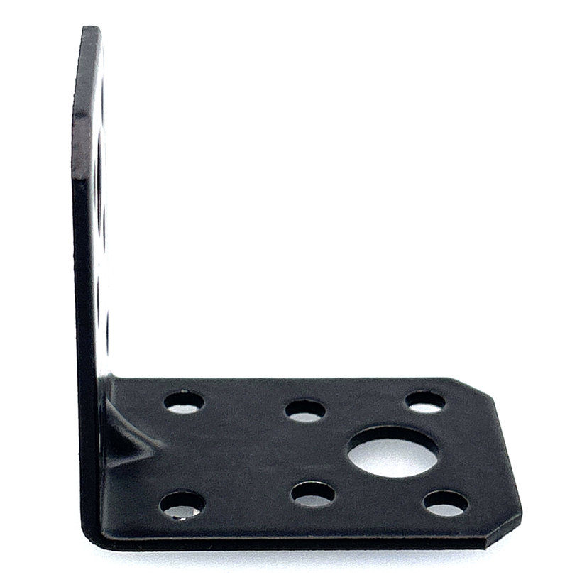 Uholník s prelisom - čierny 10ks 50x50x35x2mm