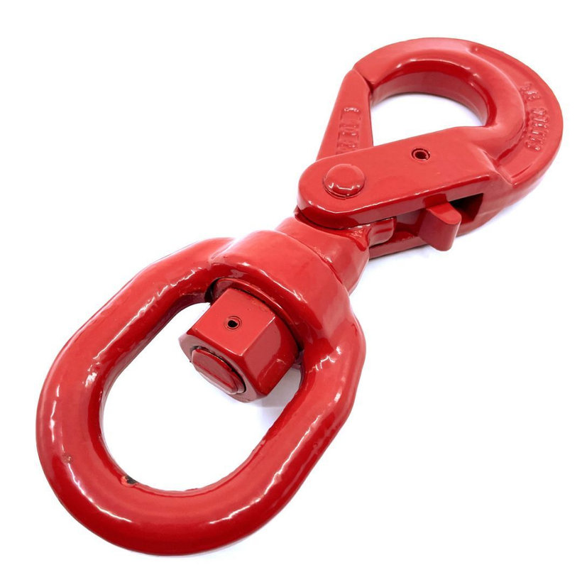 Samozaisťovací otočný hák tr 80 červený 10mm