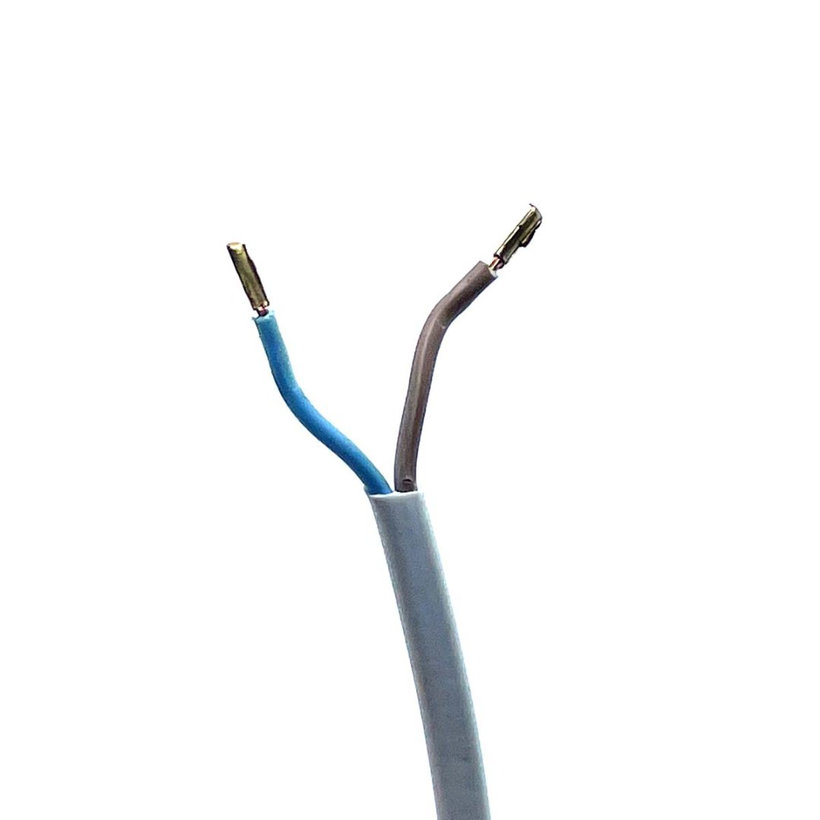 Flexo šnúra 2m 2x0,75 biela plochá - vypínač