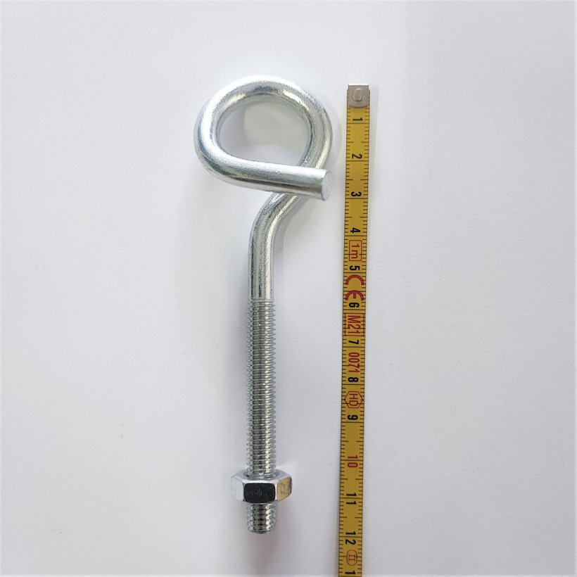 Hák hojdačkový so závitom zn M8x120mm