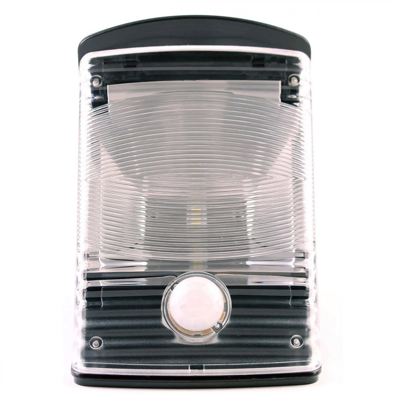 Solárne LED nástenné svetlo s pohybovým PIR detektorom čierna