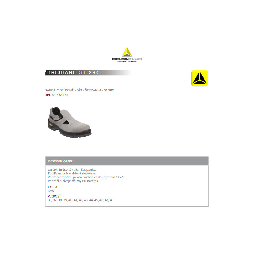 Pracovné sandály BRISBANE S1 40