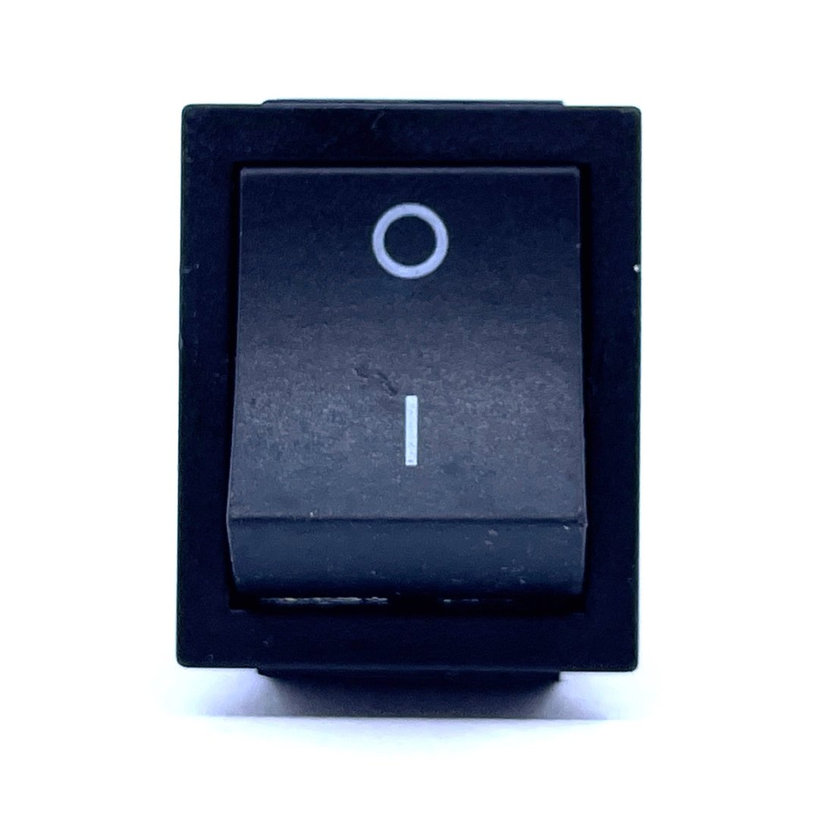 Kolískový vypínač 2-poloh. s pruž. návratom, čierny, 16A