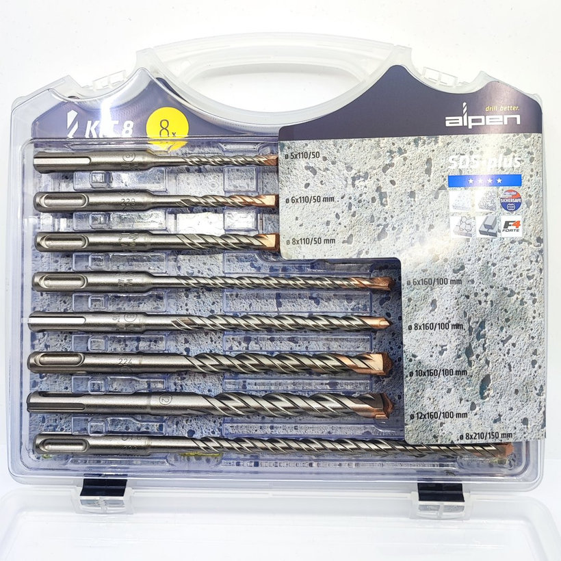 Sada vrtákov do betónu SDS+ 8dielna