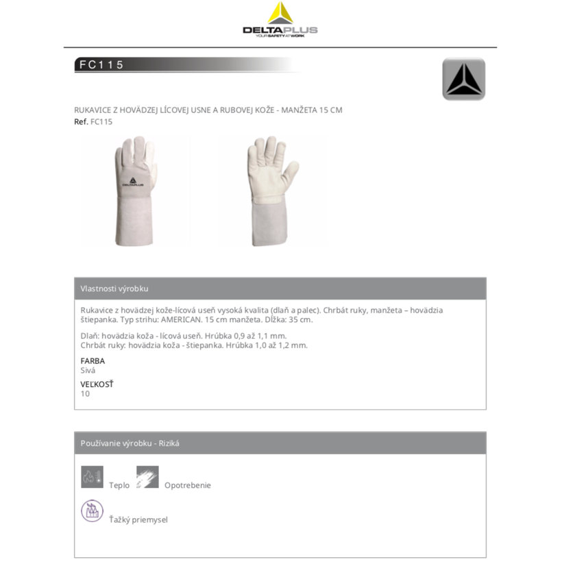 Pracovné rukavice FC115 10